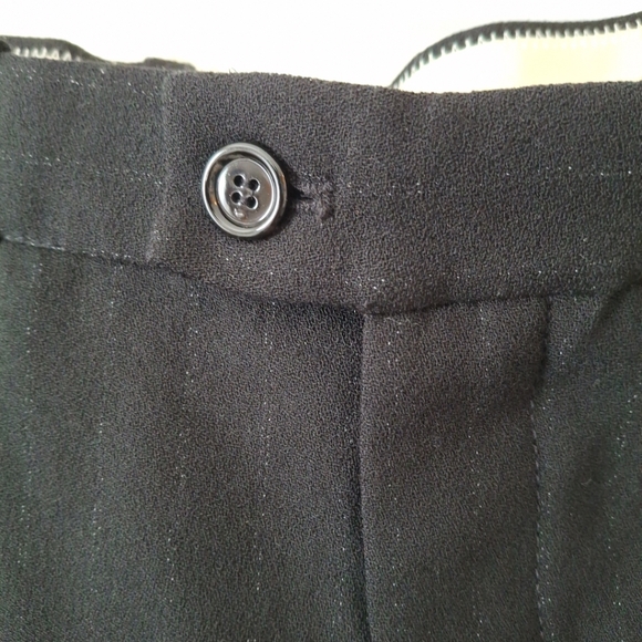 Zara NWT Into The Classics Black Hidden Pinstripe Straight Leg Trouser Pants M - Picture 8 of 15